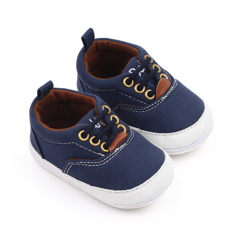Spring and Autumn Soft rubber-soled multi-color canvas shoes, lace-up baby shoes, 0-1 year old infant casual shoes, walking shoes 2759 pic 10
