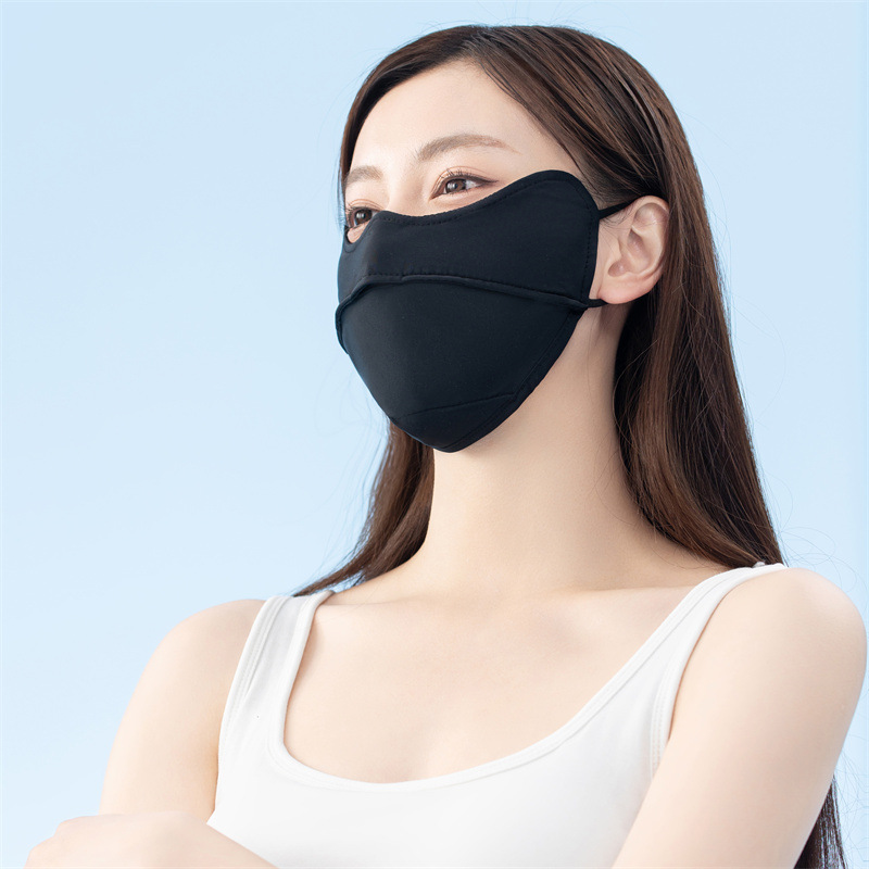 夏季冰丝防晒口罩女防紫外线护眼角立体防尘透气薄款户外面罩批发详情19