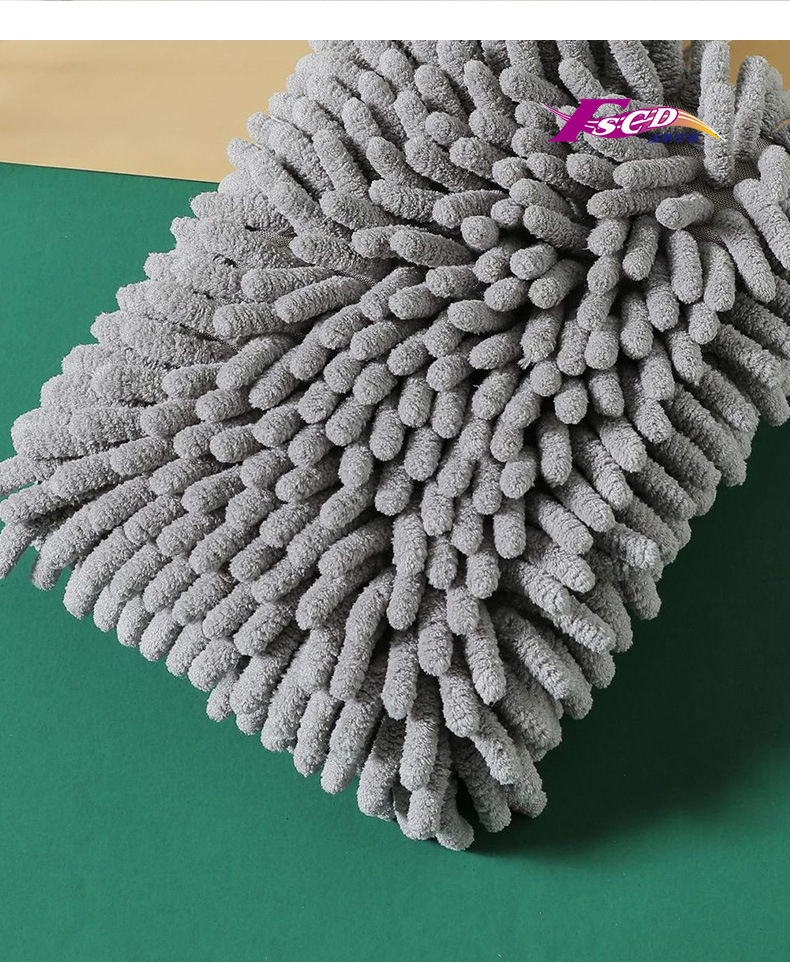 Hanging hand towels, water-absorbing and quick-drying, cute kitchen hand towels, Chenille hand towels, square hand towels, thickened hand towels pic 9