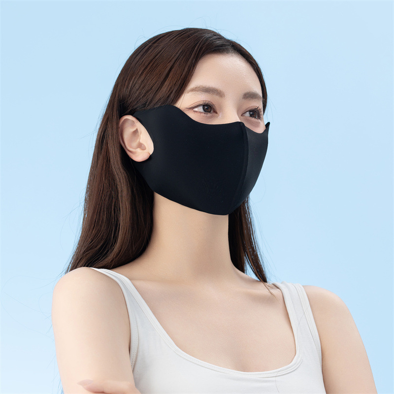 无痕一体防晒口罩防紫外线夏季冰感面罩薄款遮阳护眼口罩批发详情13