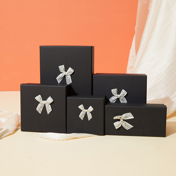 Wedding souvenir gift box, black and red gift box, large kraft paper box, top and bottom cover, monkey head packaging box, gift box pic 3
