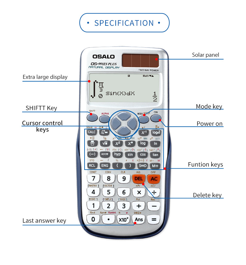 OSALO scientific Computer cross-border supply solar 417 operation student function calculator pic 4