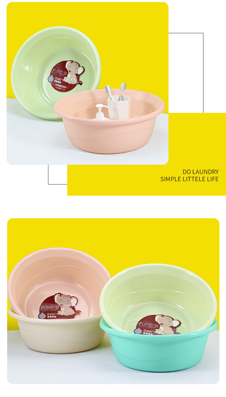 The manufacturer wholesales new thickened household large-sized plastic basins, pressure-resistant standing washbasins, laundry basins and shock-resistant basins pic 12