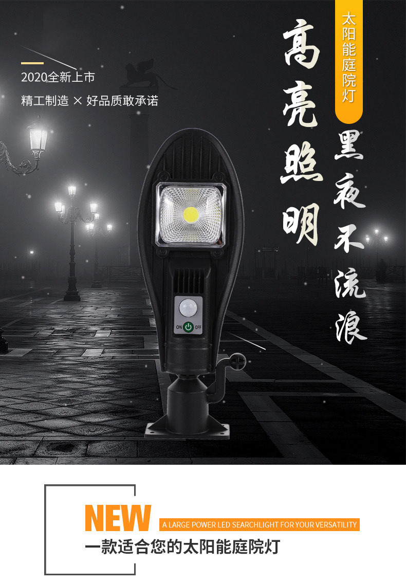 Cross-border new Italian wall-mounted solar garden lamps, waterproof LED lighting lamps, and sensor outdoor street lamps are directly supplied pic 1