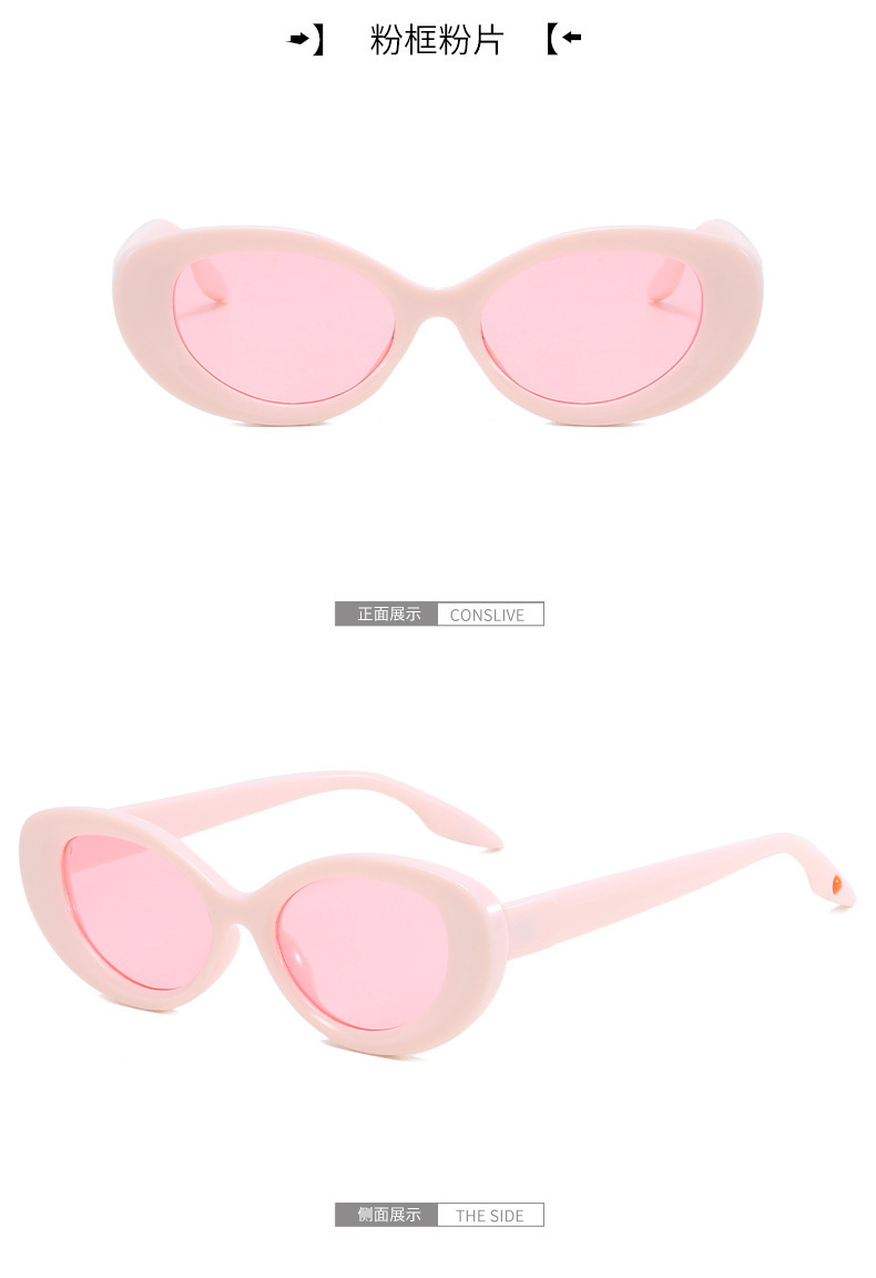 欧美跨境 新款2302椭圆小框太阳镜 时尚潮流PC框太阳眼镜网红墨镜详情14