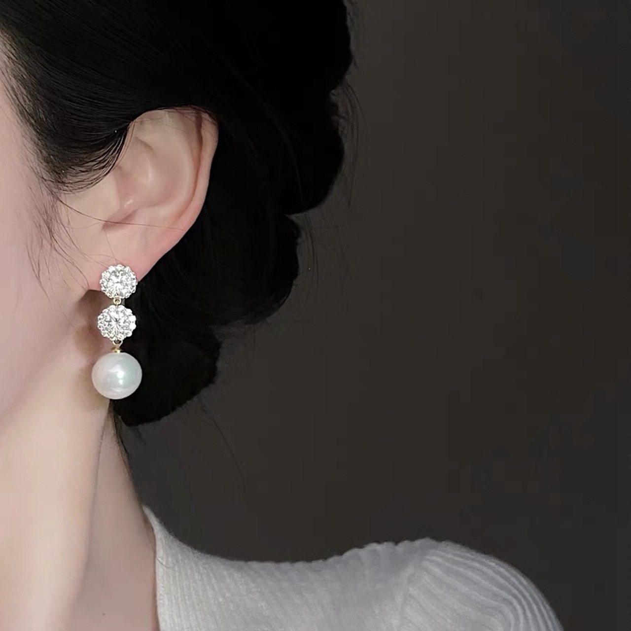 轻奢珍珠耳环女高级感耳坠2024年新款小众设计耳饰洋气纯银针耳钉详情10