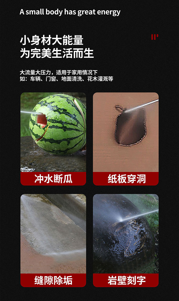 批发洗车高压水枪洗车机豪华款简易无限充电式锂电池户外家用款详情24