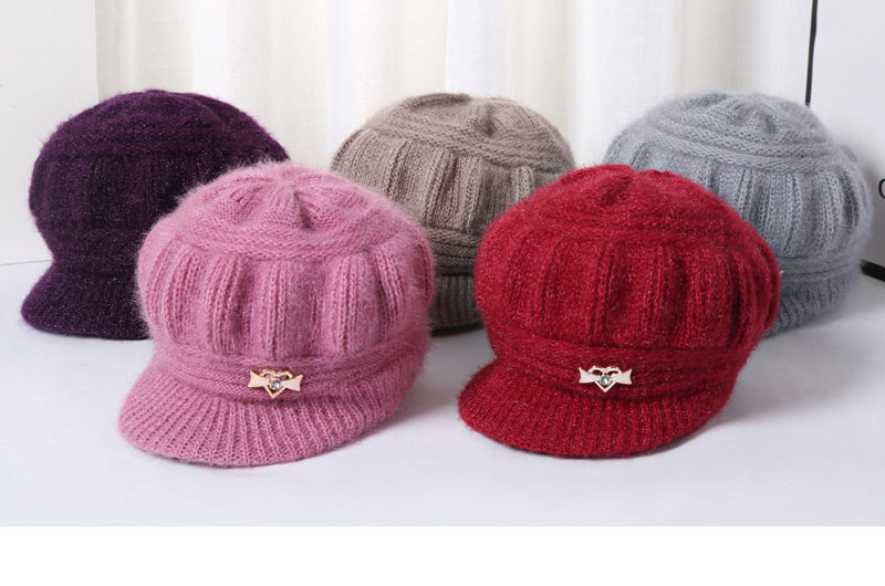 冬天保暖南瓜帽女加绒加厚奶奶毛线帽中老年人针织帽老太太帽子详情14