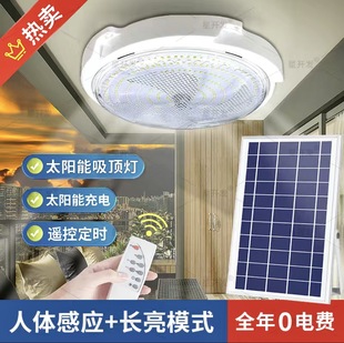 惠民新款太阳能灯庭院灯户外灯家用室内外一体化新农村路灯照明灯详情1