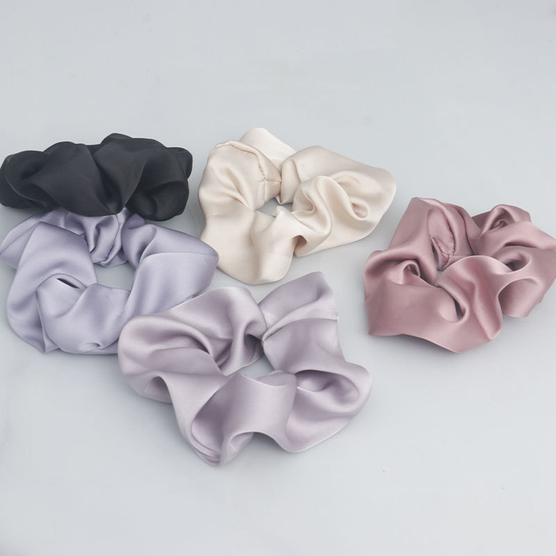 法式缎面猪大肠发圈ins韩系网红真丝女简约复古肥肠头绳可爱日系详情1