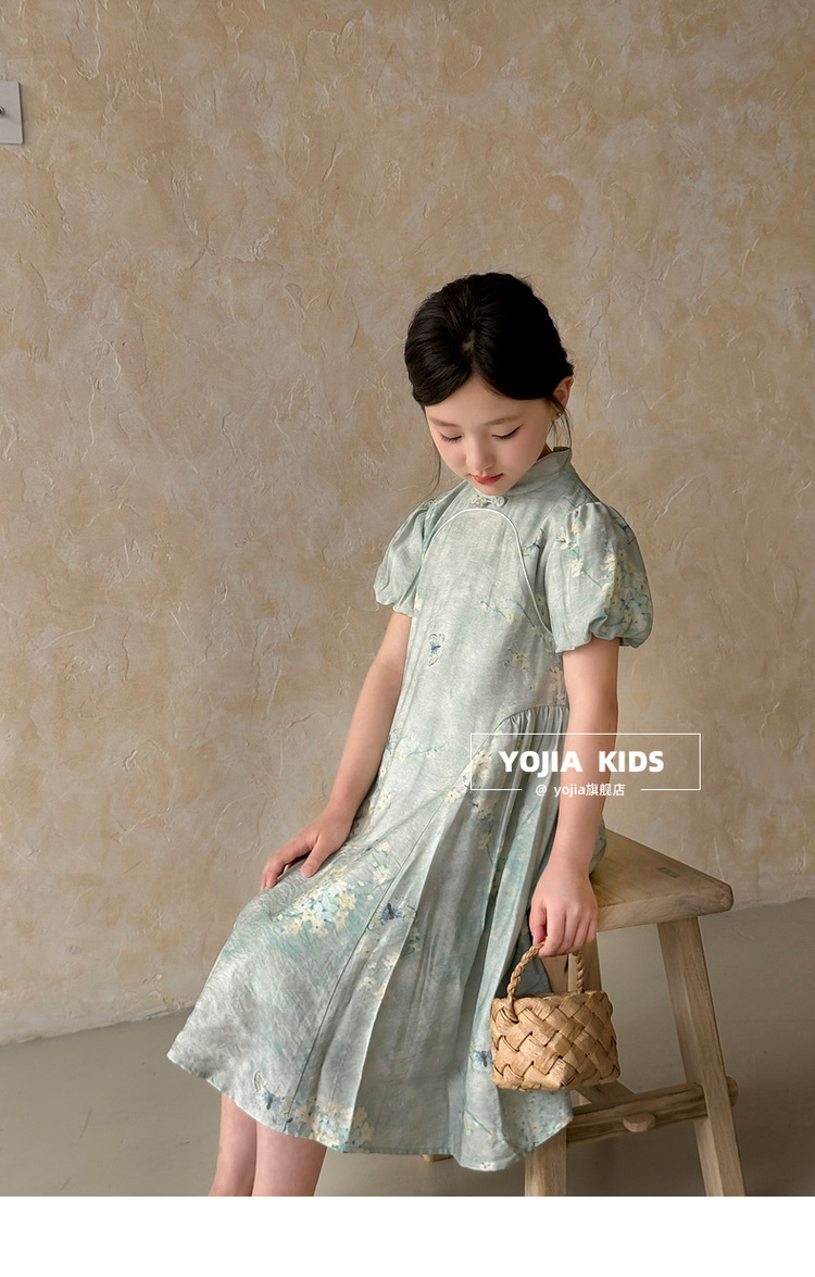 国潮YOJIA女童国风连衣裙夏装2025新款中式超仙女孩公主裙儿童节裙子详情24