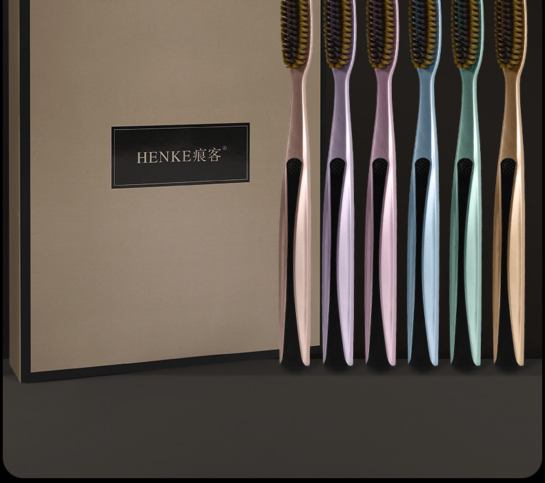 Henke [Innovative U-shaped Clean Long Brush Head] Light Luxury Wide Head Fine Filament Soft Bristles Enlarged and Lengthened Toothbrush Gift Box Set pic 15