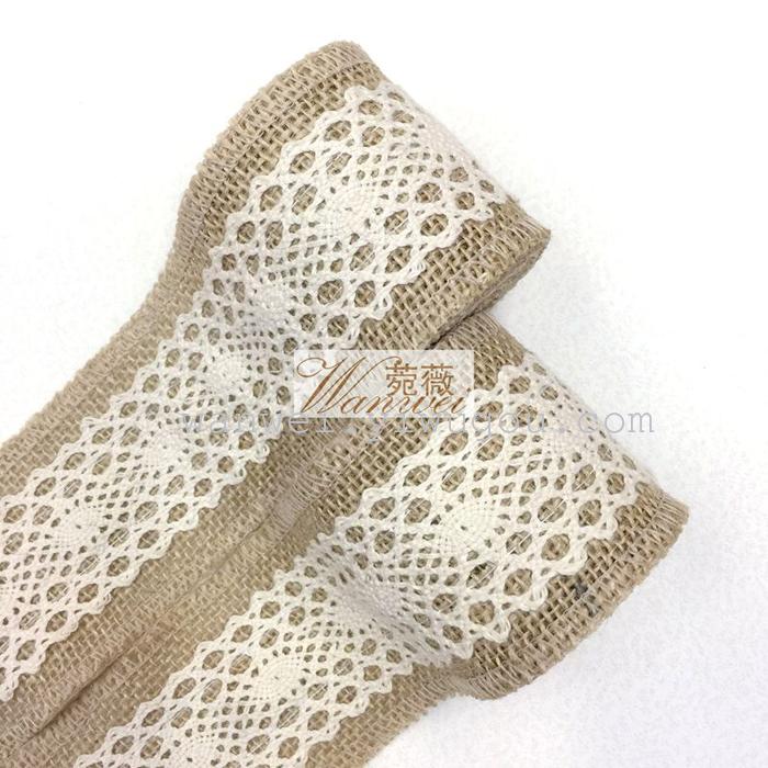 Lace edge, linen roll, cotton embroidered edge flower packaging material pic 3
