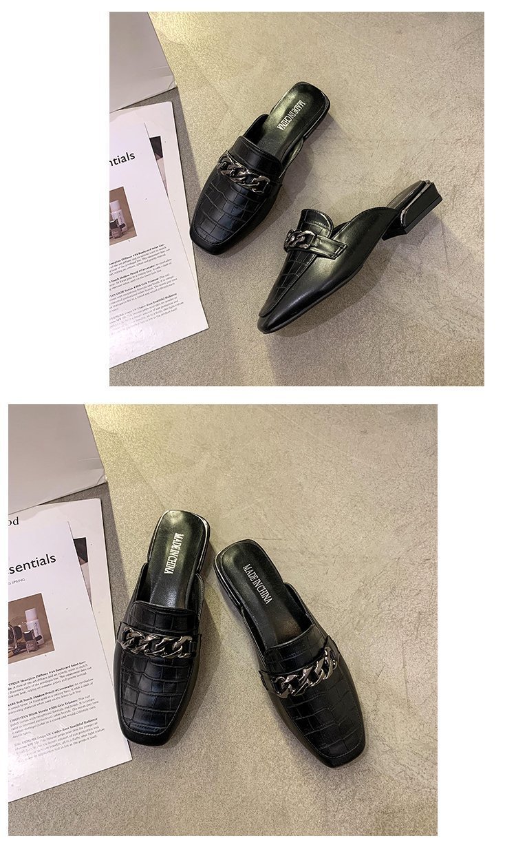 穆勒鞋女2022春夏新款外贸大码包头半拖百搭方头低跟凉拖鞋批发详情8