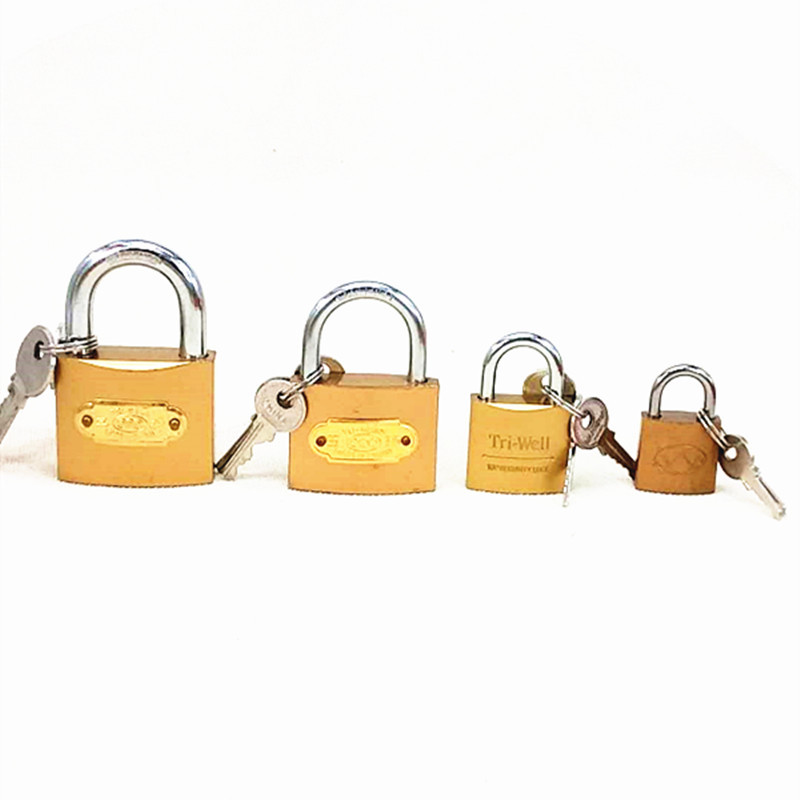 50 imitation copper padlock three keys 38 32 25 75 Student padlock door lock wholesale from 2 yuan to over 2 yuan pic 5