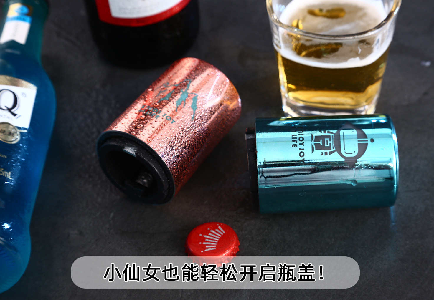 Direct supply press-type automatic PP bottle opener, creative cartoon printed personalized beer bottle cap opener pic 7