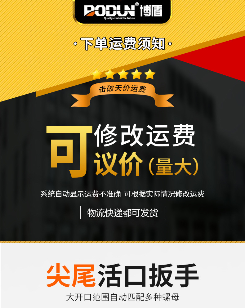 Universal wrench, adjustable universal set, multi-functional quick opening pipe wrench, self-tightening pipe wrench pic 1