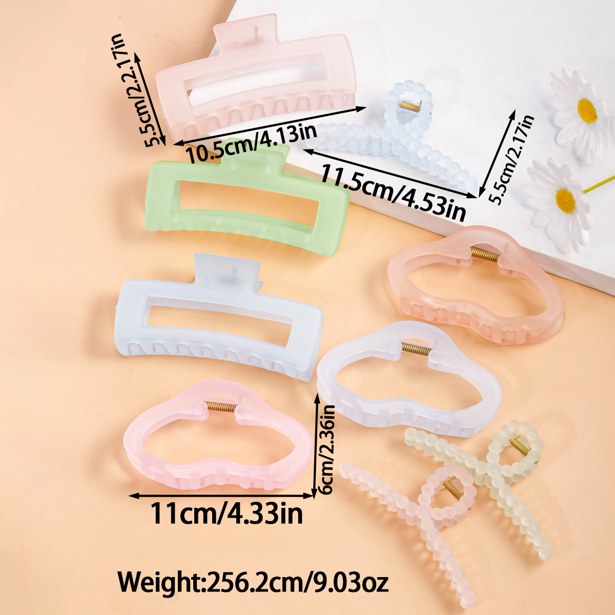 The Qiyue Amazon cross-border hair clip features a matte, same-color shark clip with a simple and elegant style. It is a hair accessory for the back of the head pic 16