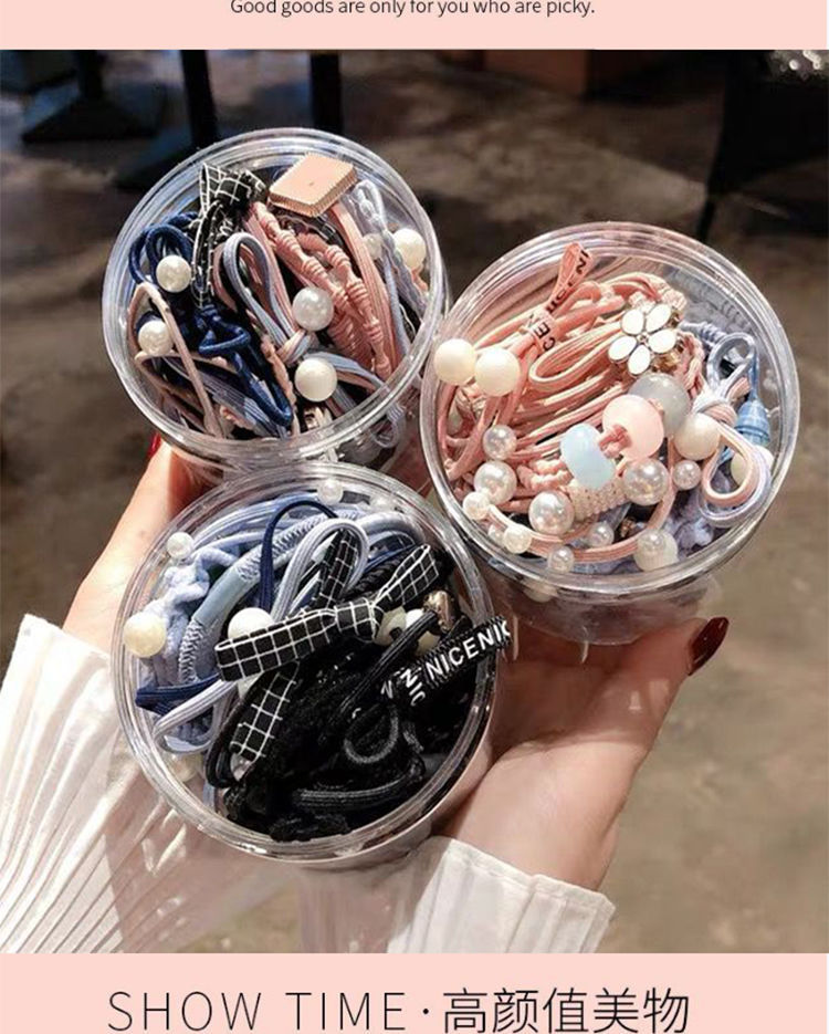 A simple forest-style hair tie and rubber band hair tie headwear for Korean adults with a popular Instagram hair tie pic 5