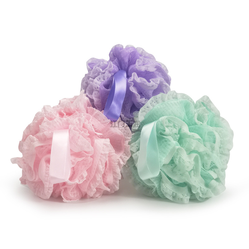 Bath ball manufacturer recommends a new Korean version 60g large lace-trimmed soft bath flower bath ball. Various styles can be customized pic 9