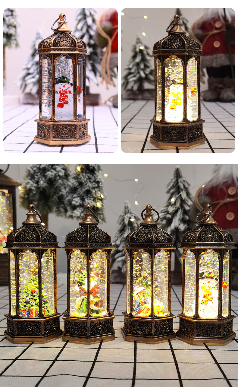 Christmas European-style retro water feature wind lights, led wish lights, hand-held night lights, crystal sequin lights, Christmas gifts pic 9