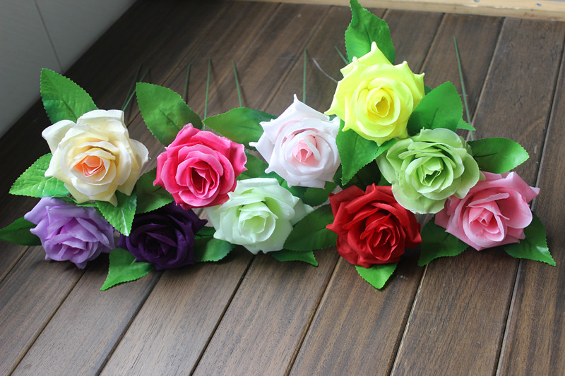 仿真花玫瑰花朵假花装饰仿真玫瑰花朵花球花墙插花花头材料绢花头详情84