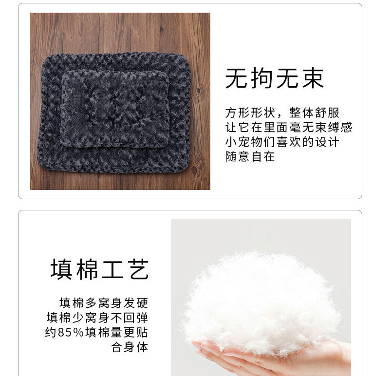 亚马逊新款宠物垫玫瑰绒保暖狗垫冬季猫狗用品厂家直销快速发货详情6