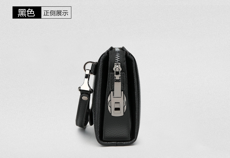 袋鼠手拿包密码锁男士软皮手包大容量男手拿抓包商务夹包代发定制详情12