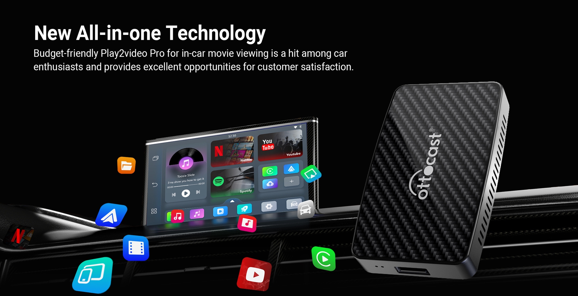 The new product CA400S Android box, wireless CarPlay and Android auto box in one pic 1