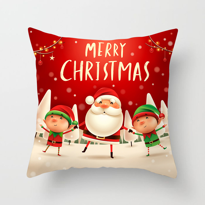 Red Santa Claus pillowcase cushions for home Christmas pic 10