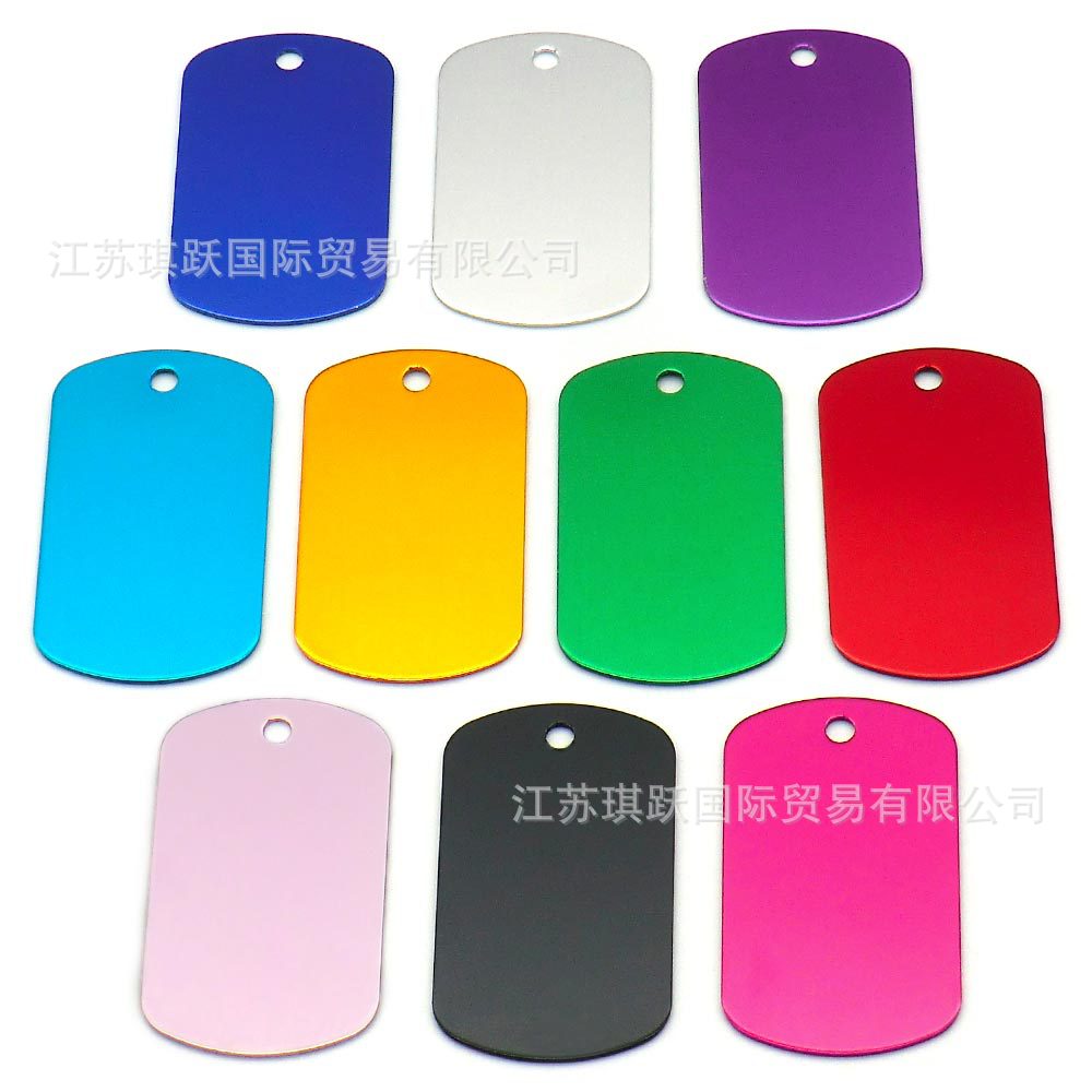 25mm圆形狗吊牌 宠物用品项圈 猫饰品 铝制狗牌 激光钥匙牌挂坠详情2