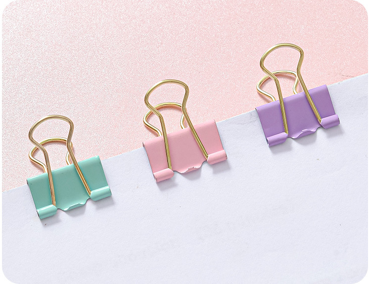 Macaron-colored large flat four-compartment box, golden stationery set, book holder, thumbtack, paperclip combination, small stationery set pic 25