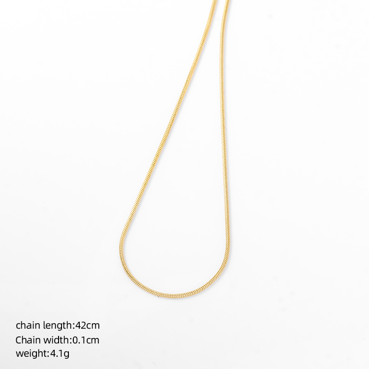 Factory direct sales, cross-border exclusive, simple and versatile snake bone necklace, high-end and light luxury style, a popular photo-taking necklace pic 11