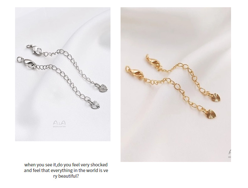 14K包金保色尾链延长链自制手链项链diy手工饰品配件手作首饰材料详情8