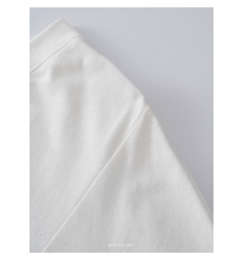 黄峥简约贴标开叉长袖T恤女2022春韩版宽松休闲设计感上衣T85396详情6