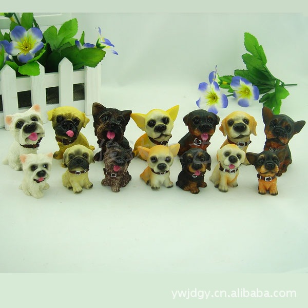 Resin craft ornaments for 12 dogs, small dog sets, gift scene ornaments, resin handicrafts wholesale pic 4