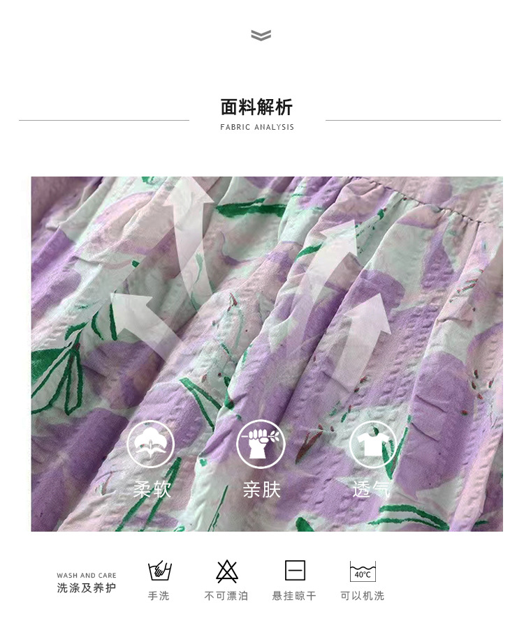 女童连衣裙夏季短袖碎花长裙子2024新款韩版中大童儿童洋气公主裙详情4