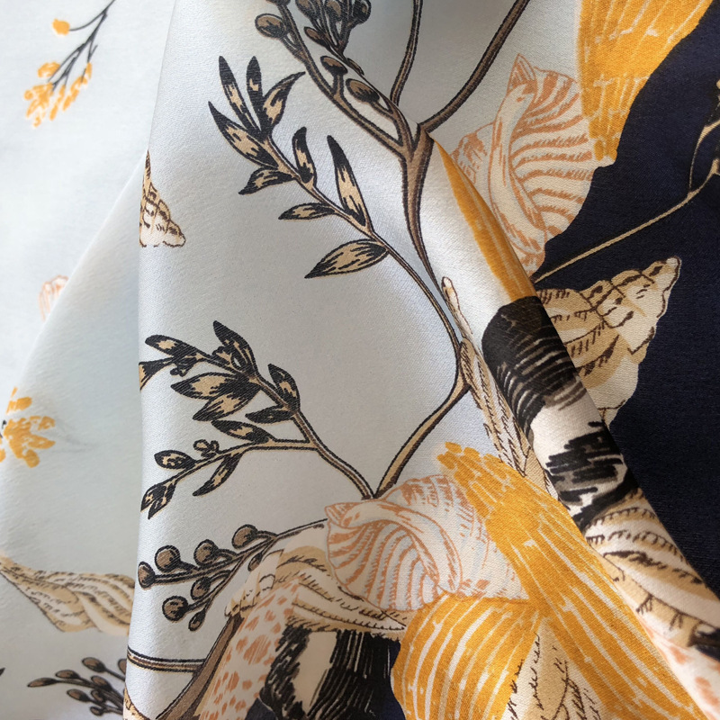 Wholesale silk scarves for overseas gifts and return gifts, cross-border silk autumn and winter decorative plain crepe satin 53cm floral neckerchiefs, small square scarves pic 61