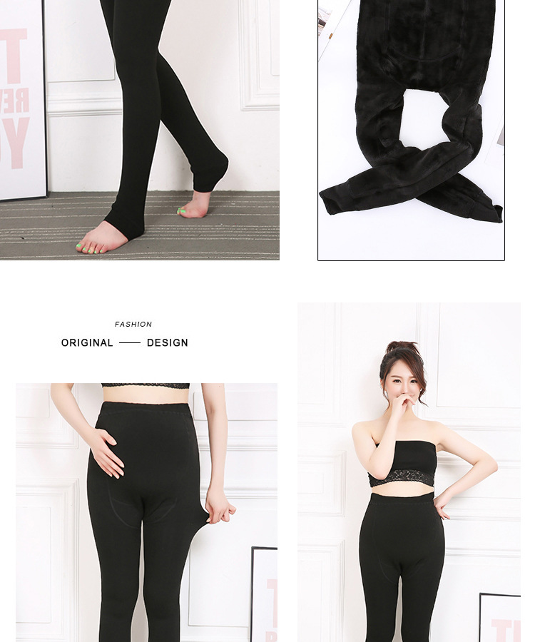 530g maternity pants for autumn and winter, with added fleece and thickened seven-color cotton pantyhose, adjustable belly support, and for outerwear as a warm base for women pic 13