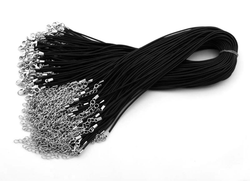 Wholesale necklace DIY pendant leather rope, black necklace rope, necklace leather rope accessories, 2.0mm thick wax rope from the manufacturer pic 7