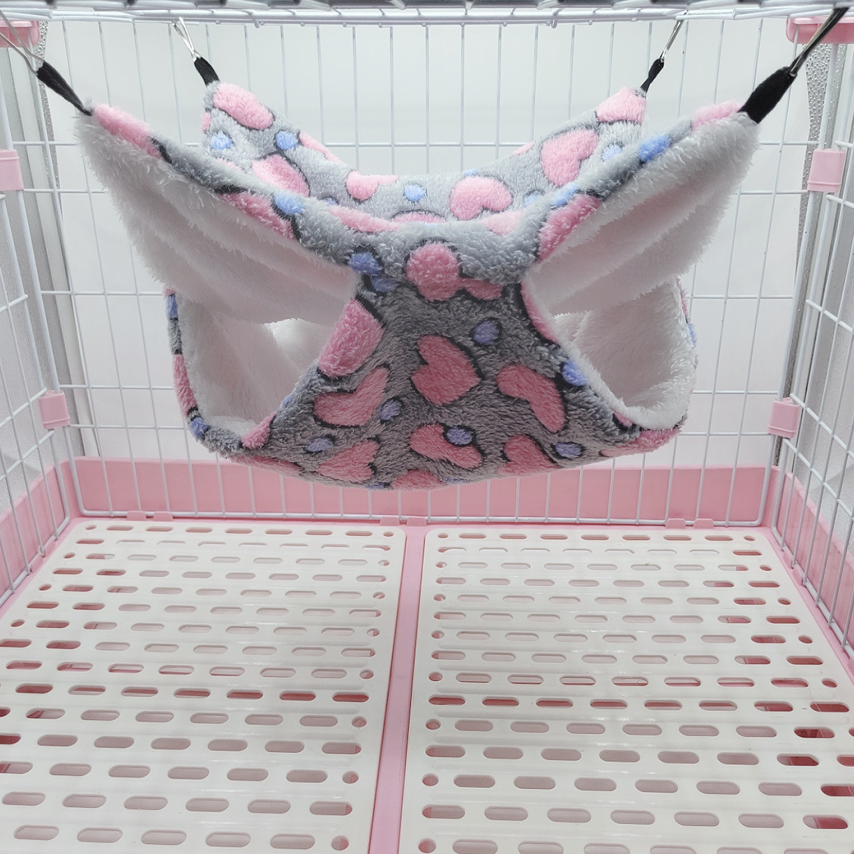 蜜袋鼯保暖双层夹层吊床小宠吊床悬挂式松鼠睡袋宠物用品仓鼠吊床详情13