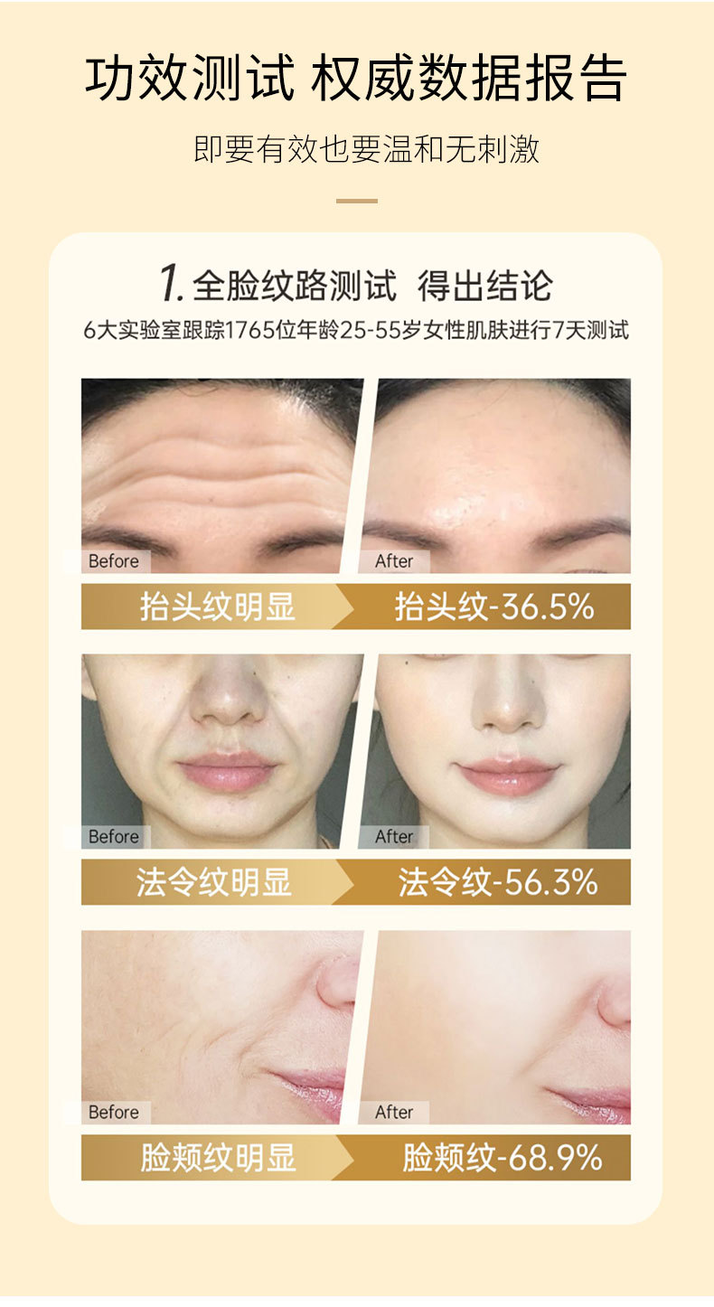 Wholesale of genuine anti-wrinkle cream, collagen, noble lady cream, lifting, firming and moisturizing, Astragalus cream, white bandage, one-piece consignment, street stall pic 9