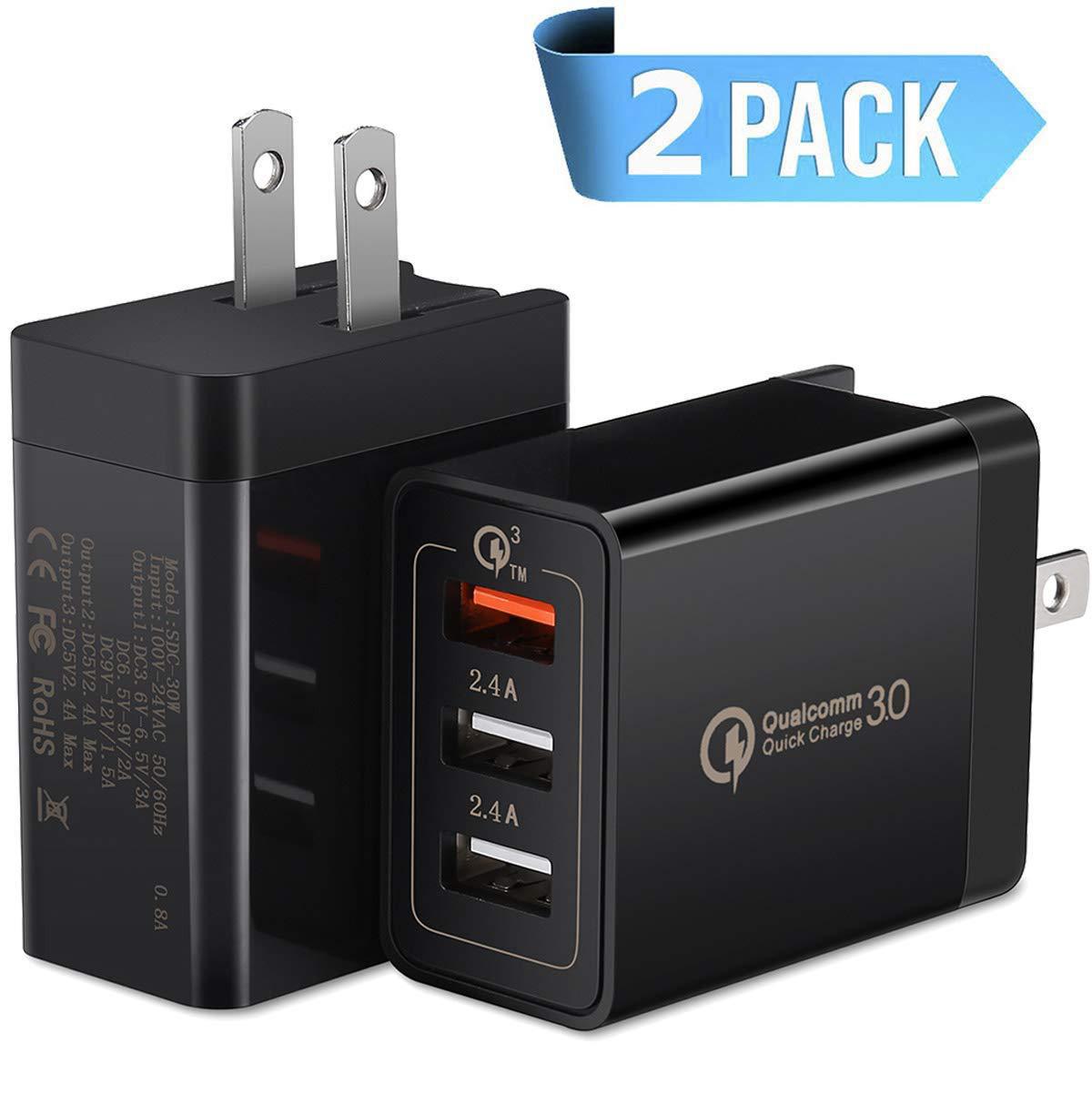3USB mobile phone charger 30W mobile phone QC3.0 Type-c fast adapter for US, Europe, UK and Australia pic 3