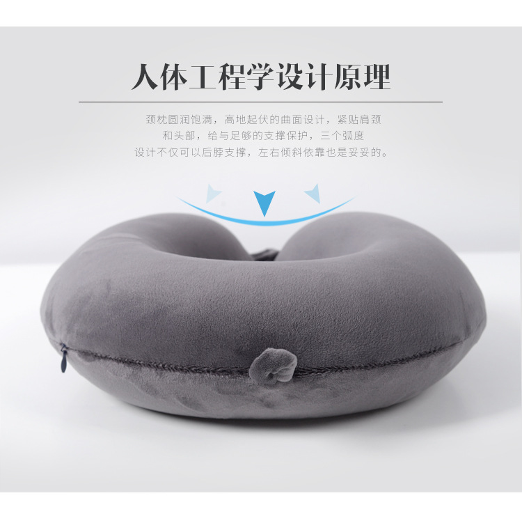 Factory direct sales of plain spandex U-shaped pillows, memory foam creative nap neck pillows, wholesale one-piece consignment, street stall cushions, street stall goods, home textile cushions pic 11