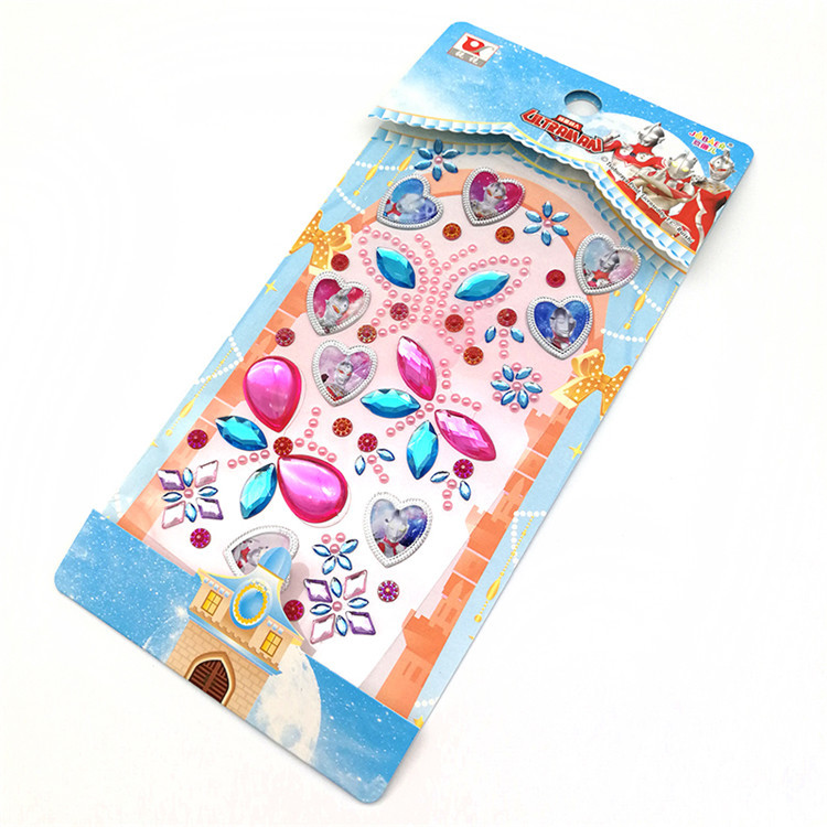 正版卡通亚克力钻石贴水晶贴 手机礼品盒贴纸儿童DIY创意钻石贴纸详情8