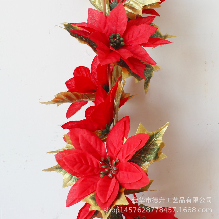 Desheng Factory supplies hotel and shopping mall scene decoration, Christmas hanging ornaments, decorative items, red fruits, Christmas flowers and rattan DIY pic 4