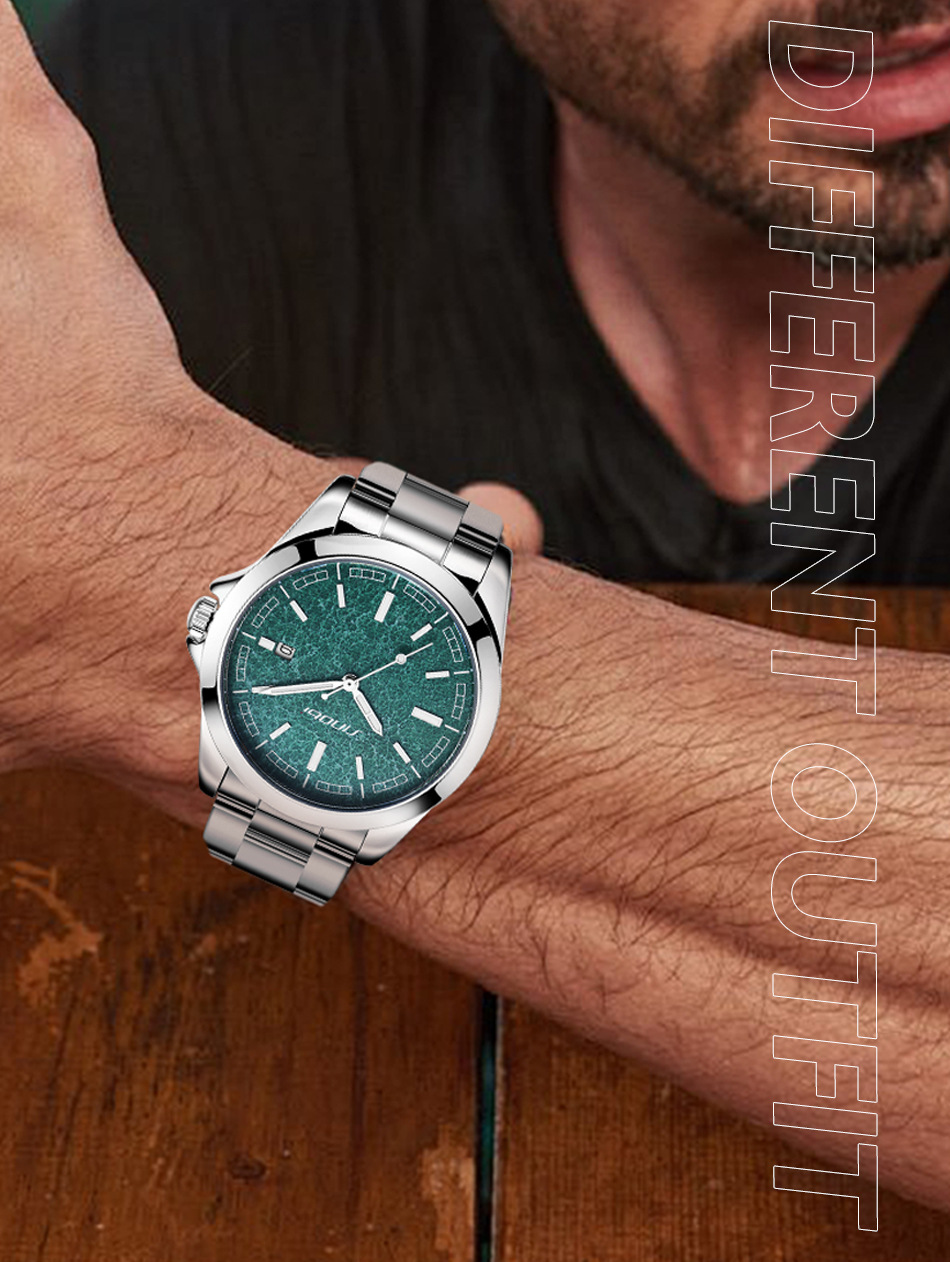 Sinobi男款手表男防水高级感商务石英表男表实心钢带男士广州腕表详情16