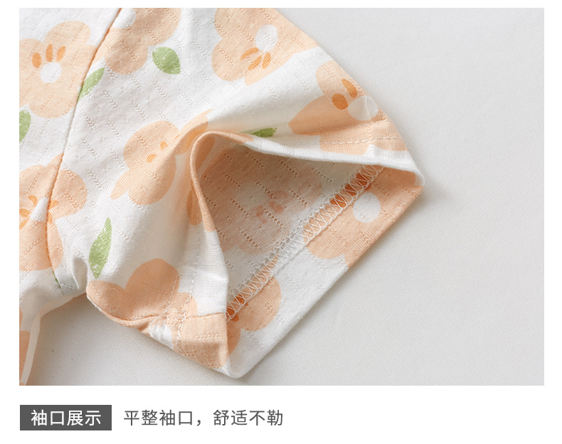 男女宝宝套装薄款纯棉婴儿睡衣小童夏装小孩分体短袖短裤家居服详情18