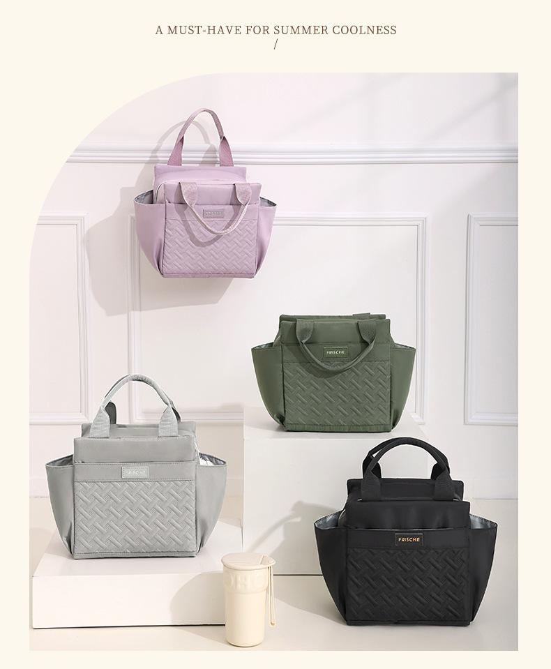 New croissant hand-held square ice pack, office worker lunch box pack, student lunch box pack, large-capacity insulated meal pack pic 17