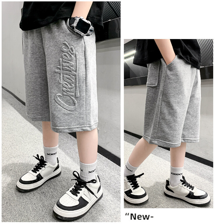 The 2022 new summer loose and stylish cotton capri shorts for boys are a trend of casual summer pants for middle-aged children pic 143